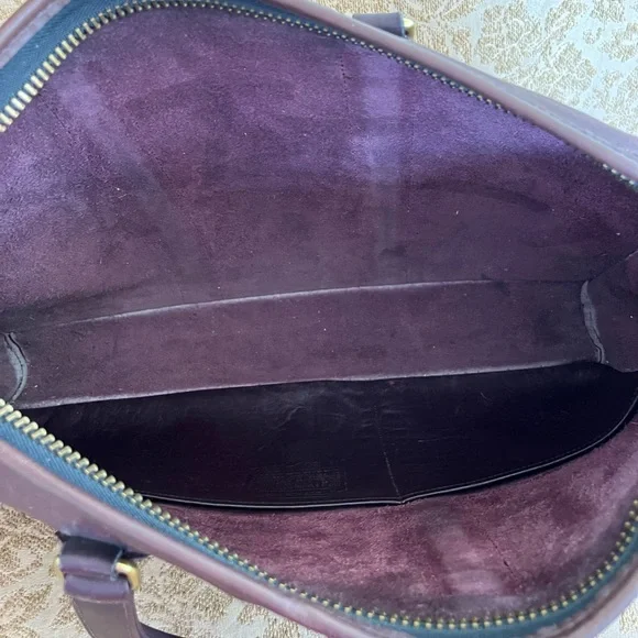 Vintage COACH Attache Burgundy New York City Leather Briefcase Portfolio 5060